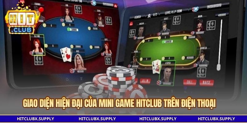 Giao diện hiện đại của mini game Hitclub trên điện thoại